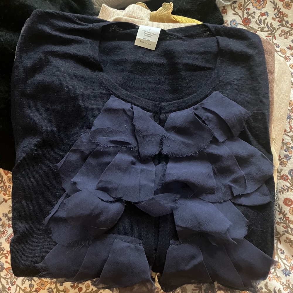 Vintage J.Crew Ruffled Cardigans - Picture 3 of 8